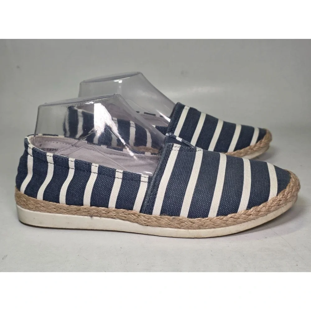 Esprit Ellery Women's Espadrille Size 7 M Navy White Slip On Moccasin Shoes‎